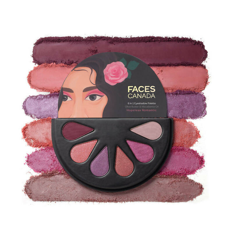 Faces Canada 6 In 1 Eyeshadow Palette - Hopeless Romantic - Distacart