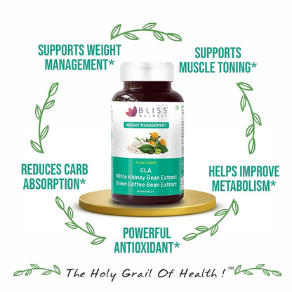 Bliss Welness CLA White Kidney Bean Extract Green Coffee Bean Extract Tablets - Distacart