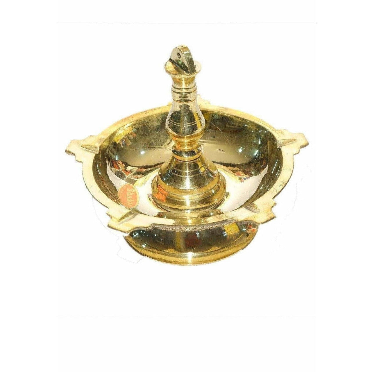 Brass Pooja Diya/ Lamp Stand  (Big Size) / Deepam Stand (Big Size)-1Step - Distacart