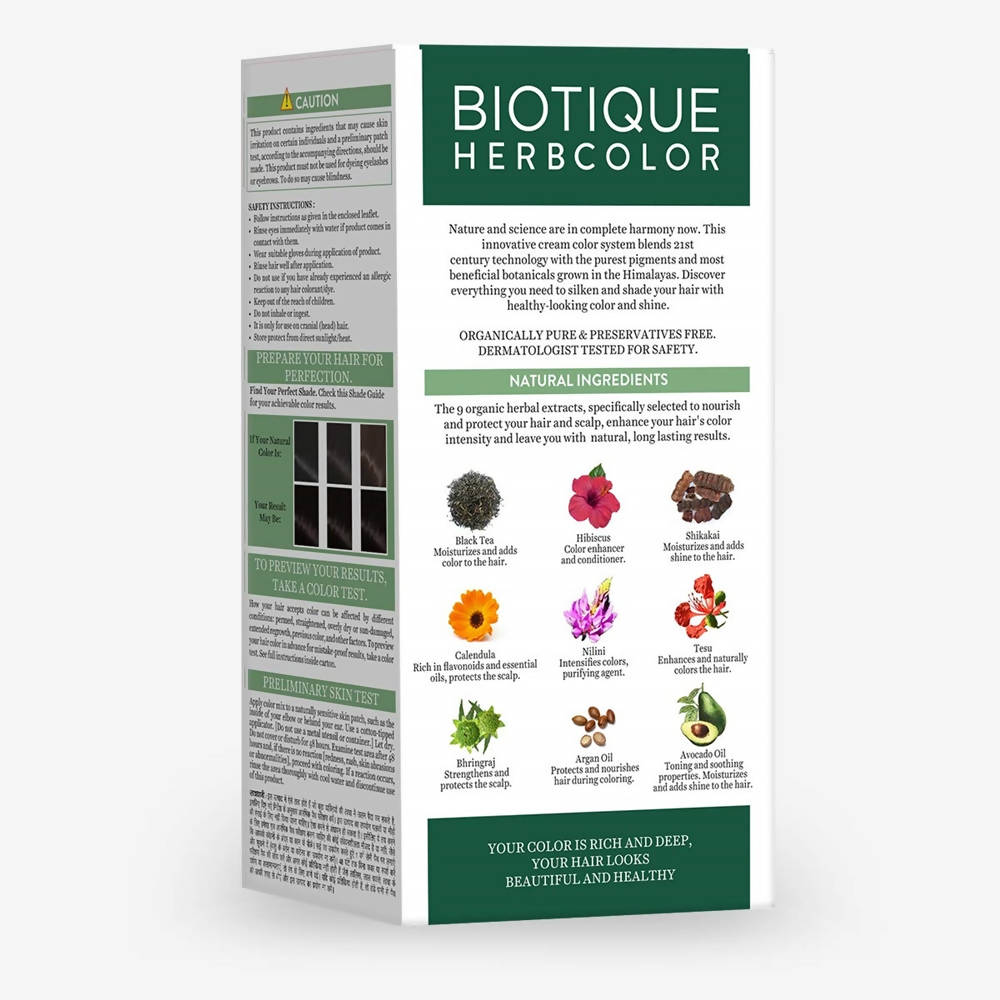 Biotique Herbcolor 3N Darkest Brown - Distacart
