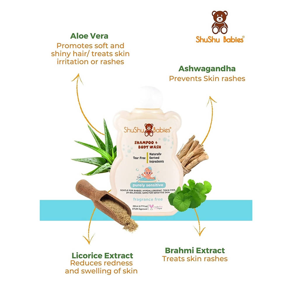 ShuShu Babies Shampoo + Body Wash Fragrance Free - Distacart
