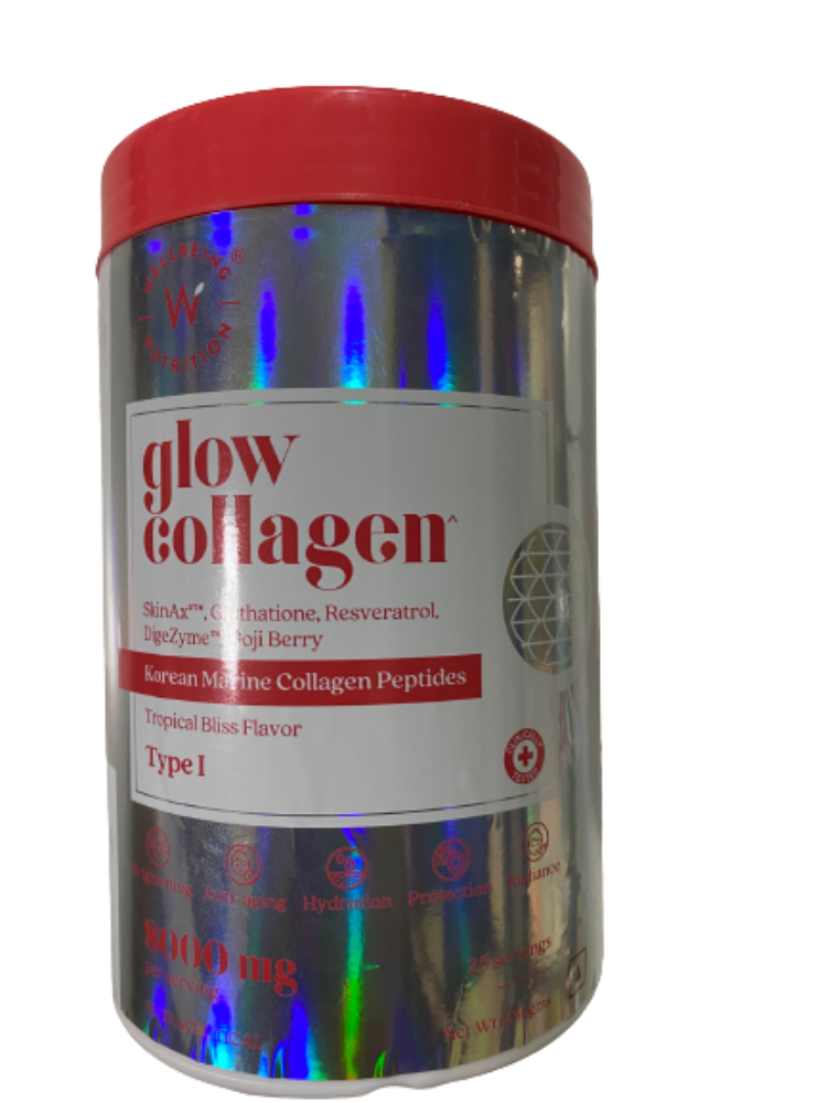 Wellbeing Nutrition Glow Korean Marine Collagen Peptides-Tropical Bliss Flavor - Distacart