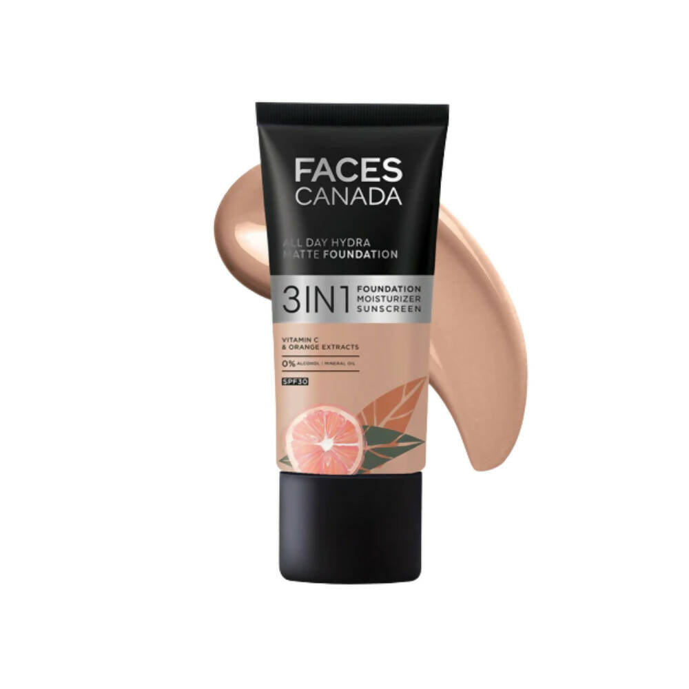 Faces Canada All Day Hydra Matte Foundation-Warm Natural 021 - Distacart