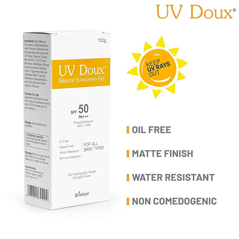 Brinton UvDoux Silicone Sunscreen Gel For Face & Body - 100 gm