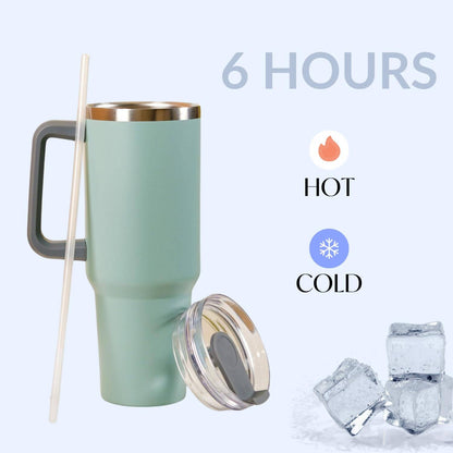 Nestasia Tumbler with Handle Straw & Lid - 1.2L (Green) - Distacart