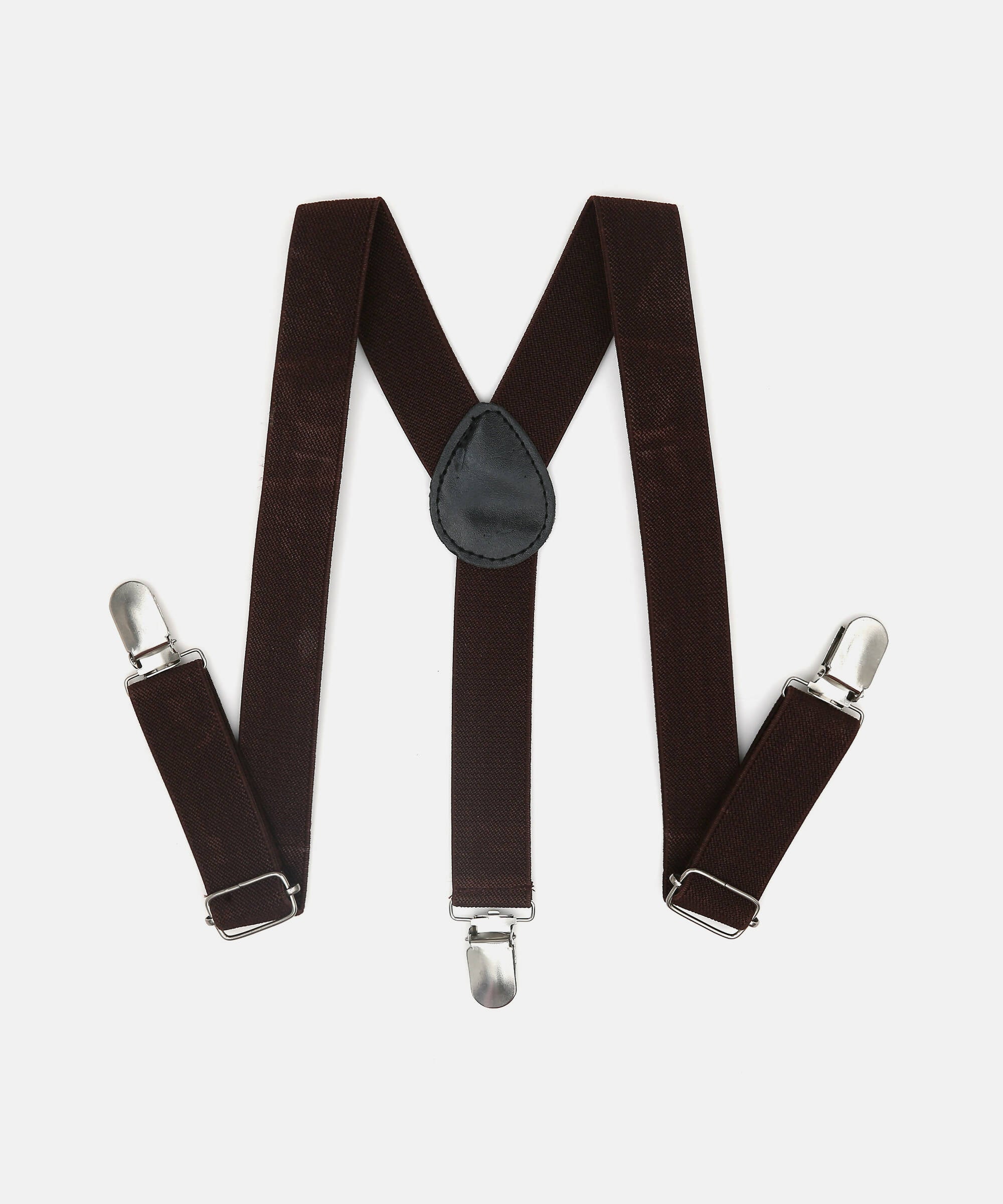 Manet Boys Solid Suspenders - Brown - Distacart