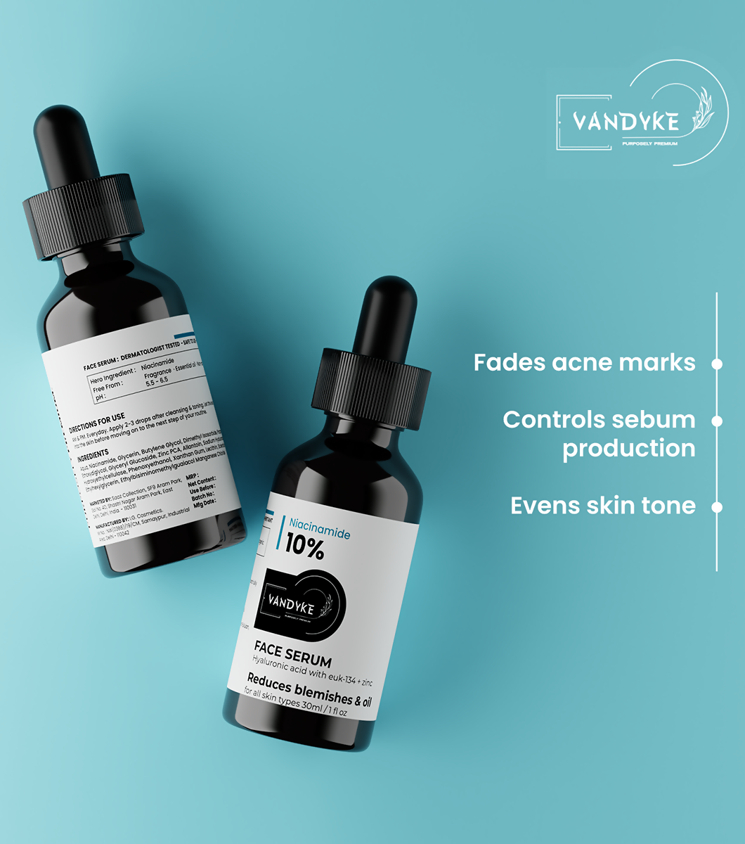 Vandyke Niacinamide 10% Face Serum - Distacart