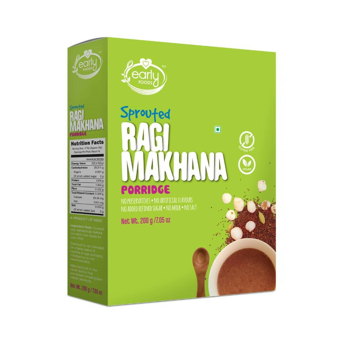 Early Foods Sprouted Ragi & Makhana Porridge Mix - Distacart