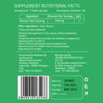 Thumbnail for Laurik Koren Red Ginseng 1000Mg Tablets For Men | Natural Plant-Based Supplement For Energy & Stamina - Distacart