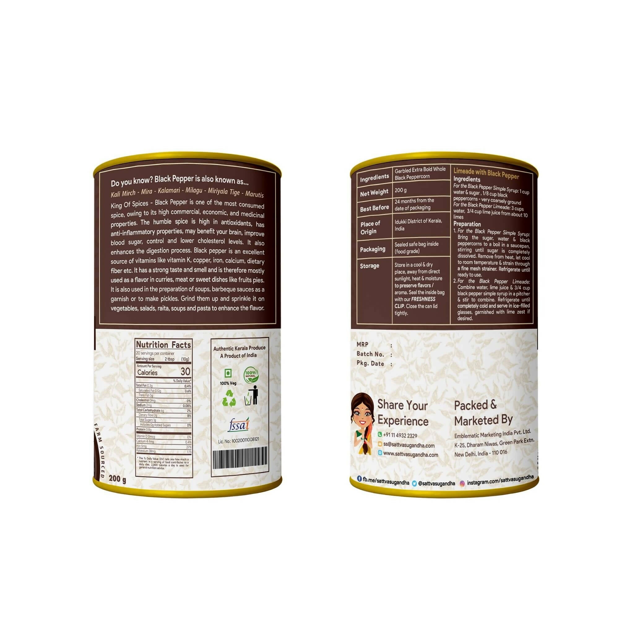 Sattva Sugandha Black Pepper - Distacart