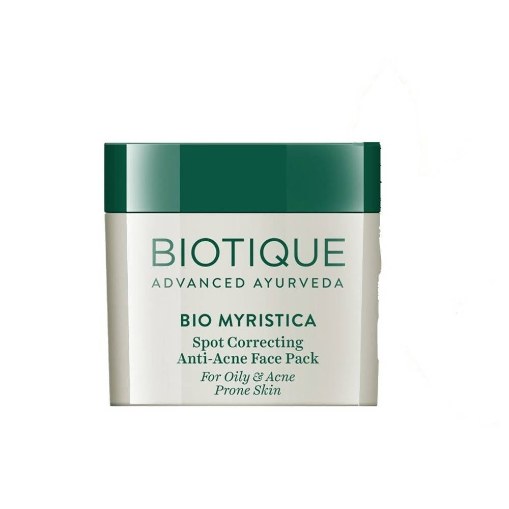 Biotique Advanced Ayurveda Bio Myristica Spot Correcting Anti Acne Face Pack - Distacart