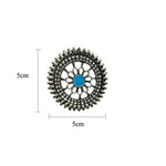 Thumbnail for Tiaraa Blue Silver Oxidised Stud Fashion Earrings - Distacart