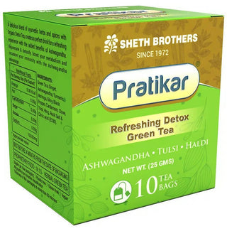 Sheth Brothers Pratikar Refreshing Detox Green Tea Bag - Distacart