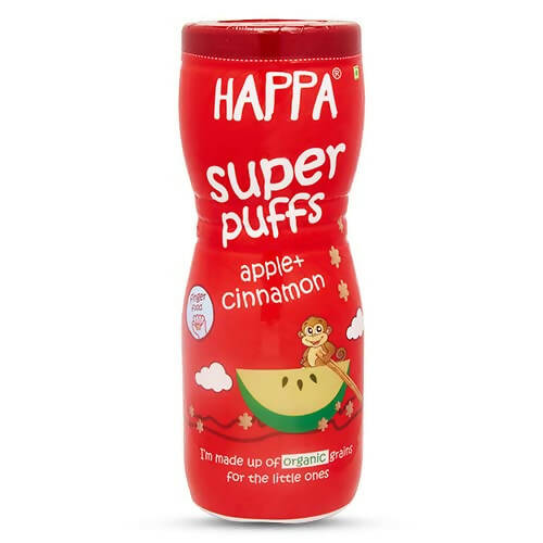 Happa Multigrain Apple & Cinnamon Melts Super Puffs (8 Months+) - Distacart