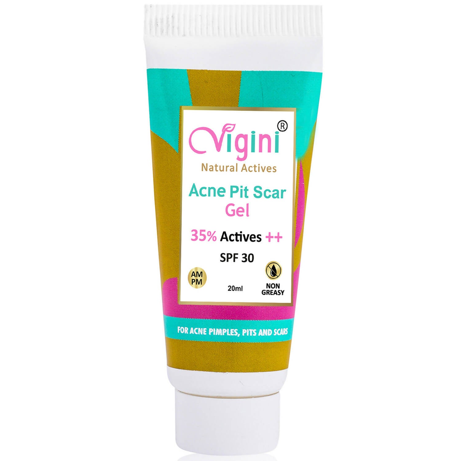 Vigini 35% Actives Acne Pit Scars Spot Stop Face Day Night Gel for Men Women - Distacart