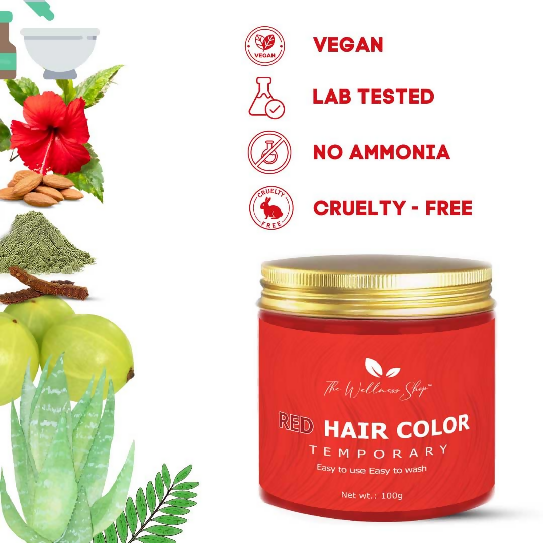 The Wellness Shop Red Temporary Hair Color - Distacart