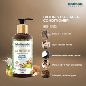 Medimade Wellness Volumizing and Thickening Hair Conditioner with Biotin & Collagen - Distacart
