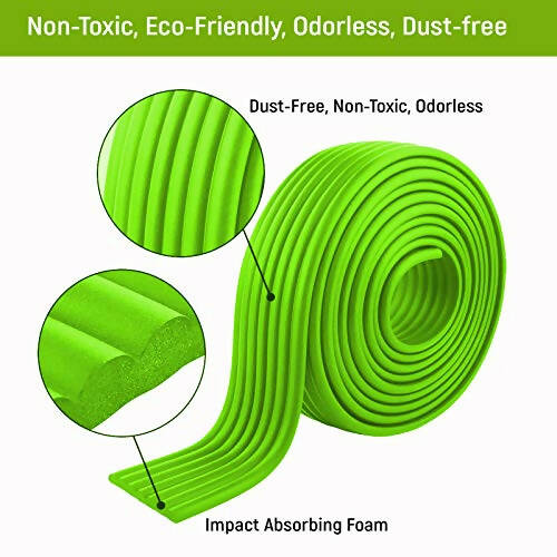 Safe-O-Kid Unique High Density- Prevents From Head Injury Multi-Functional 2 Meter Edge Guard - Grass Green - Distacart