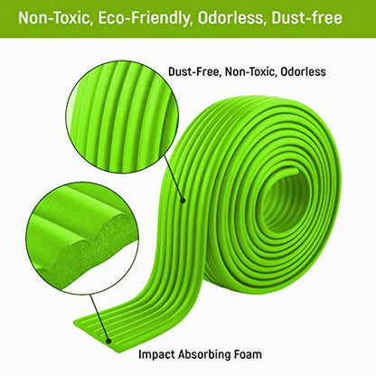 Safe-O-Kid Unique High Density- Prevents From Head Injury Multi-Functional 2 Meter Edge Guard - Grass Green - Distacart
