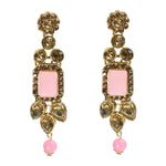 Thumbnail for Mominos Fashion Johar Kamal Gold-Plated Brass Finish Kundan/Stone Choker For Women (Baby Pink) - Distacart