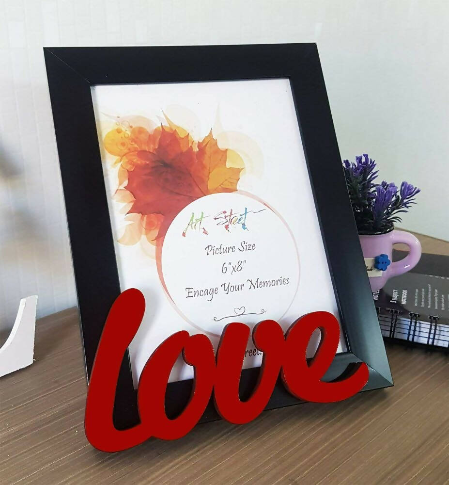 Art Street - Love Table Photo Frame Red & Black For Valentine's Day Gift - Distacart