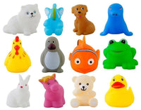 Thumbnail for Cable World Plastic Baby Bath Chu Chu Colorful Animal Shape Toy (Multicolor, Multi Design) - Distacart