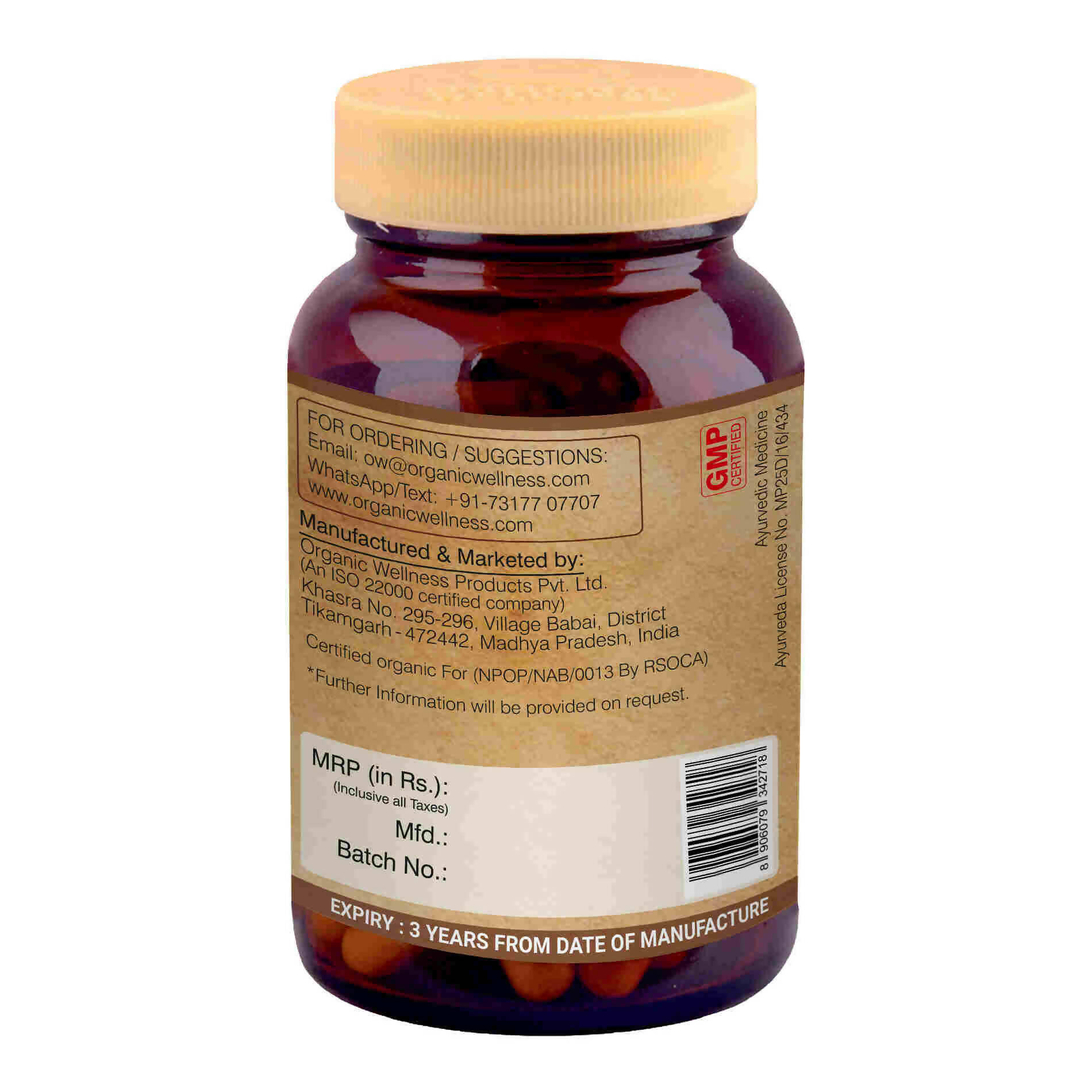 Organic Wellness Bhringraj Vegetarian Capsules - Distacart