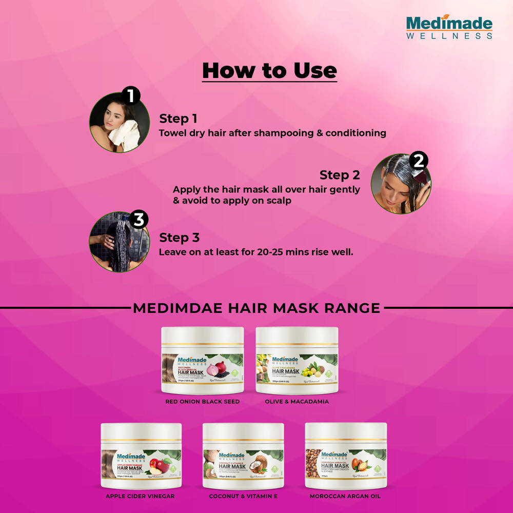 Medimade Wellness Red Onion & Black Seed Oil Hair Mask - Distacart