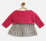Thumbnail for ChutPut Hand knitted Crochet Maharani Wool Dress - Pink - Distacart