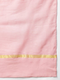 Thumbnail for Janasya Women's Pink Poly Silk Gold Print Lehenga Choli With Dupatta - Distacart
