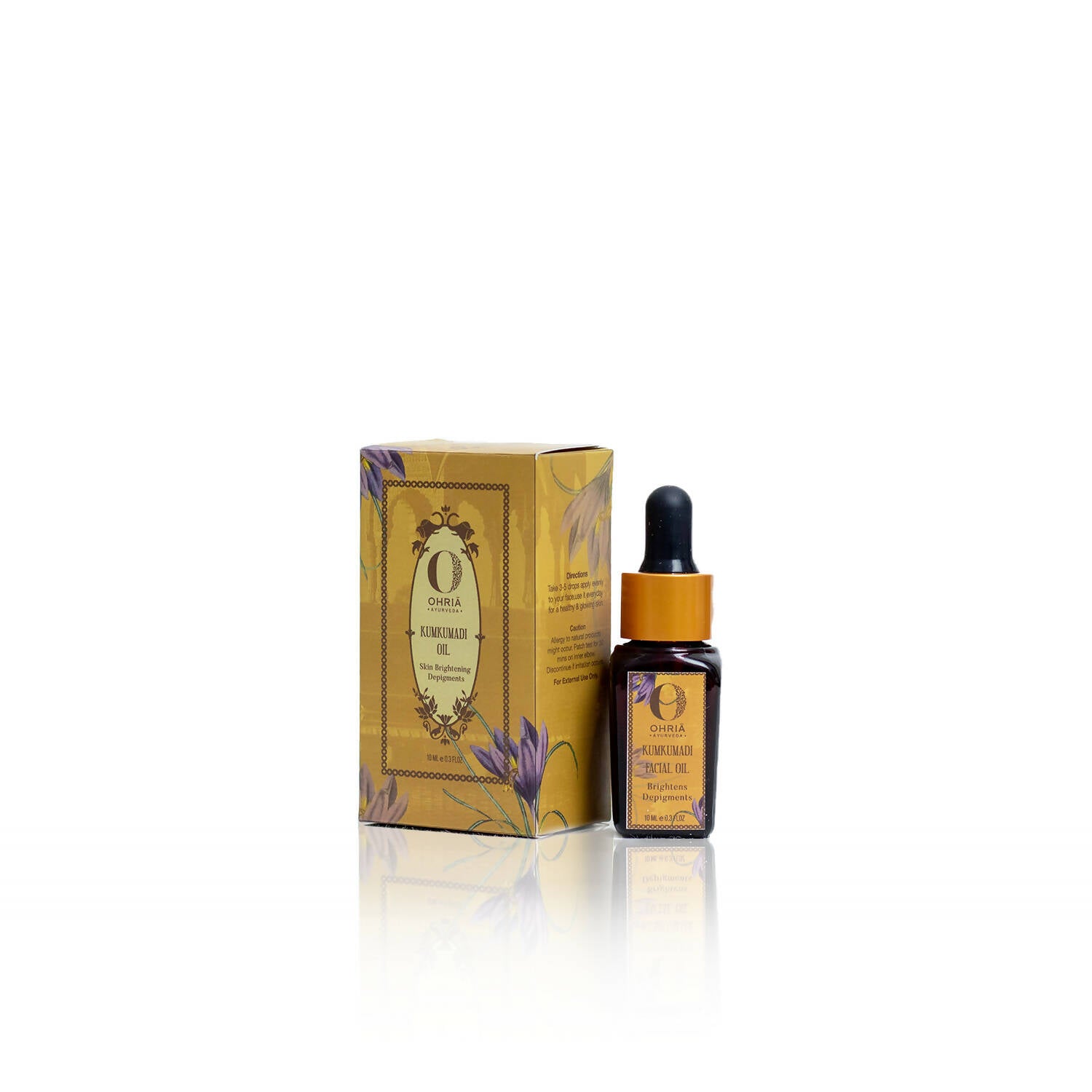 Ohria Ayurveda Kumkumadi Skin Brightening Elixir Oil - Distacart