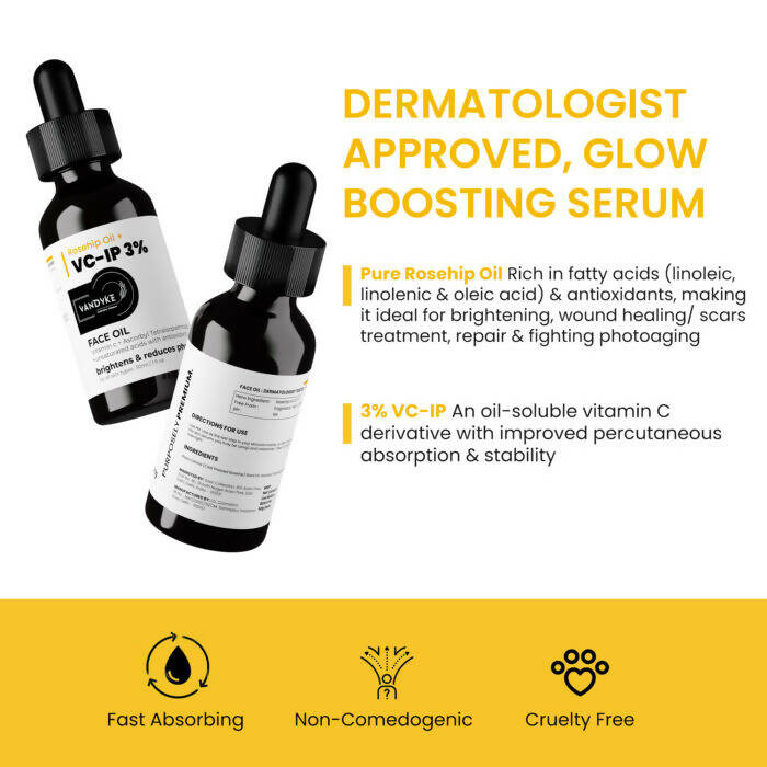 Vandyke Rosehip Oil + VC-IP 3% Face Oil - Distacart