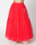 Thumbnail for Lil Drama Girls Choli With Ghaghra Set - Red - Distacart