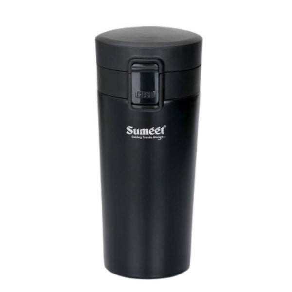 Sumeet Stainless Steel Vacuum Hot & Cold Tumbler - 350 ml (Black) - Distacart