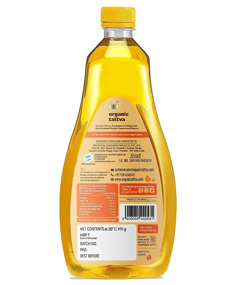 Organic Tattva Sunflower Oil