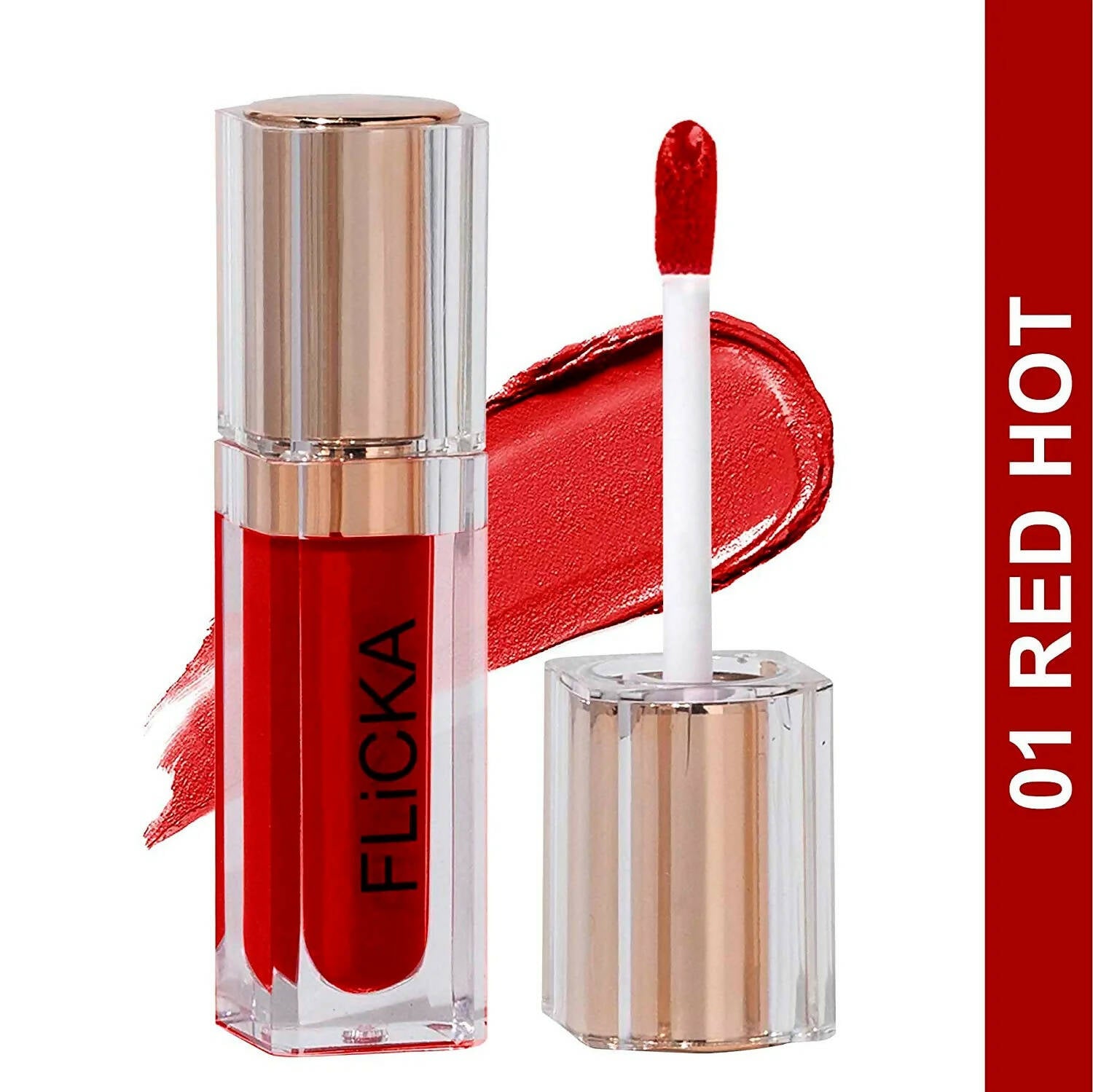 FLiCKA R U Ready Matte Finish liquid Lipstick Shade 01 Red Hot - Distacart