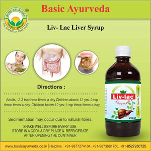 Basic Ayurveda Liv- Lac Liver Syrup Directions