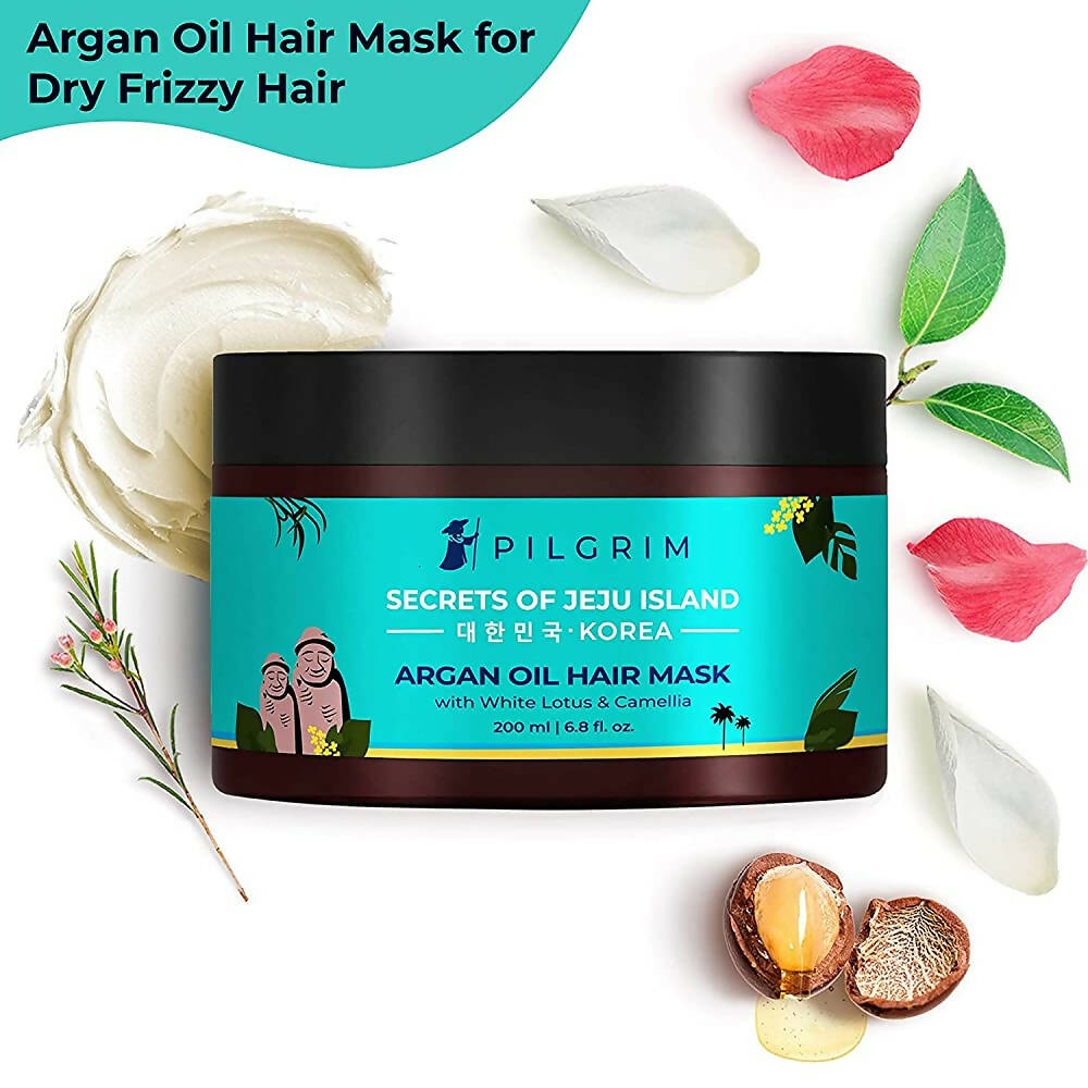 Pilgrim Argan Oil Hair Mask With White Lotus And Camellia - Distacart