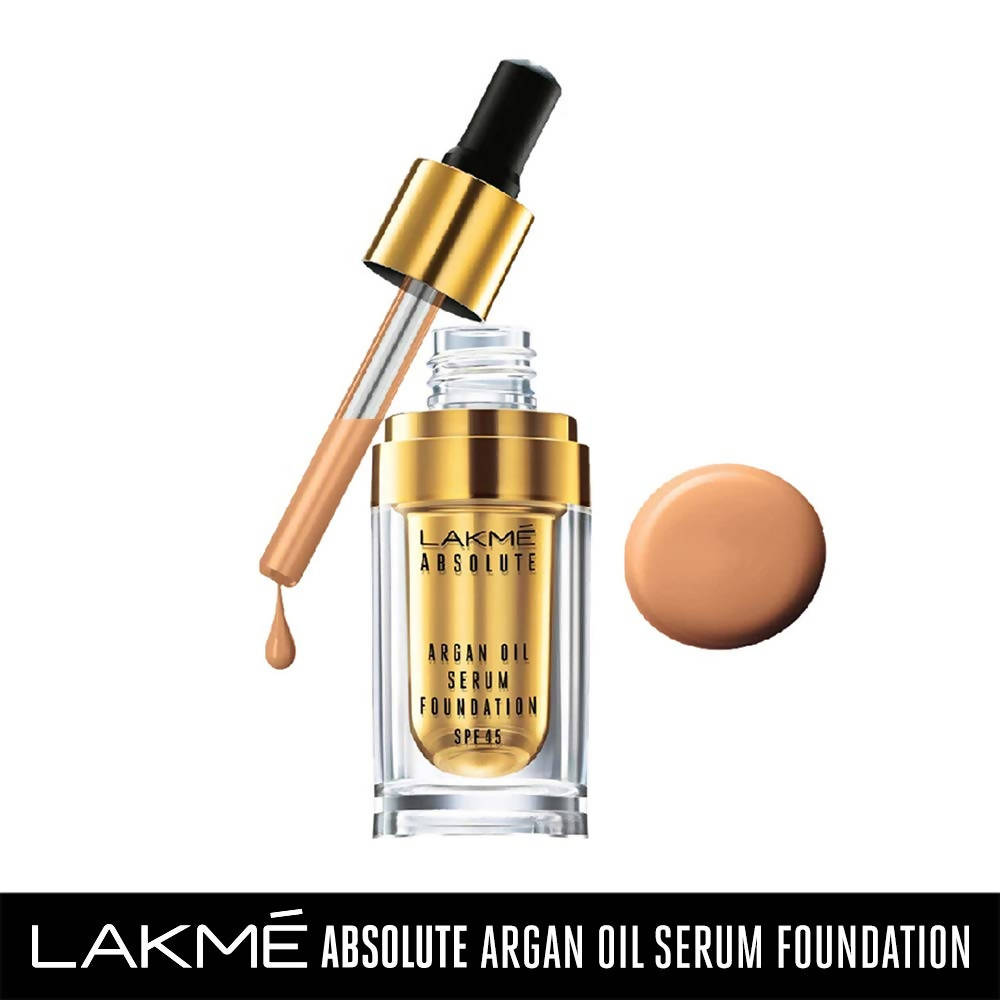 Lakme Absolute Argan Oil Serum Foundation with SPF 45 - Silk Golden - Distacart