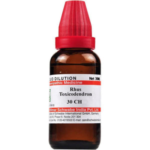 Dr Willmar Schwabe India Rhus Toxicodendron Dilution 30 CH (30 ml)