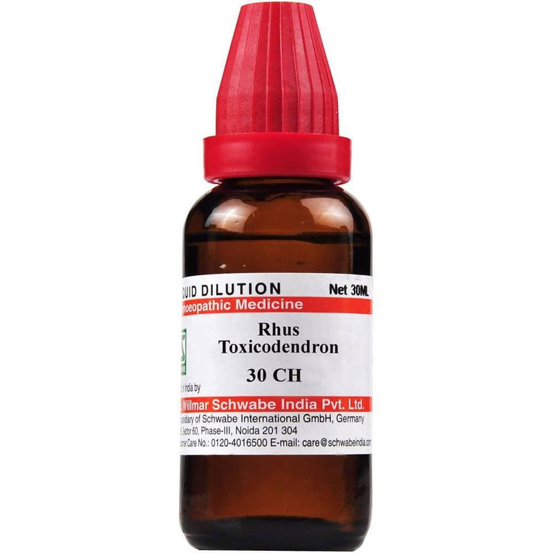 Dr Willmar Schwabe India Rhus Toxicodendron Dilution 30 CH (30 ml)