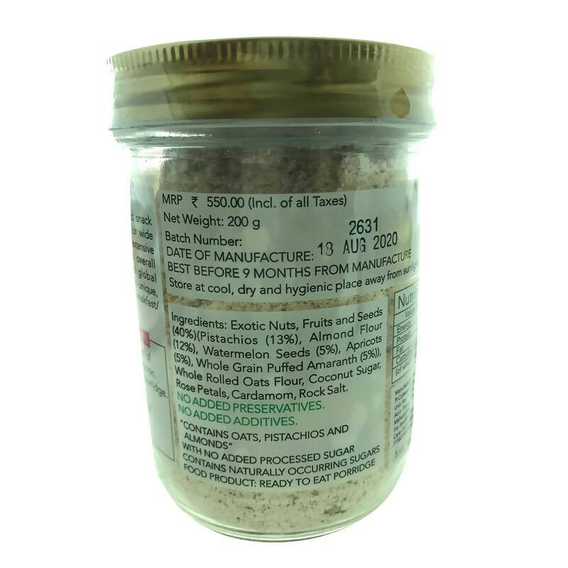 Thenibblebox Rose & Pistachio Almond flour Superfood Porridge Instant Breakfast Mix - Distacart