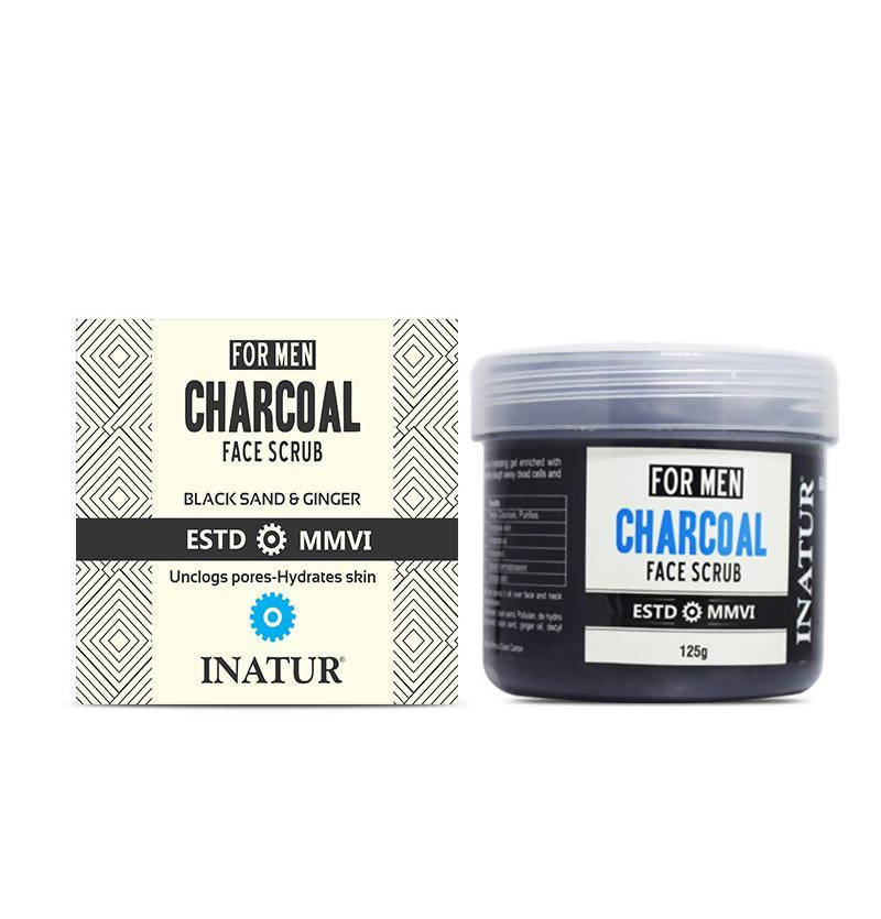 Inatur Charcoal Face Scrub For Men