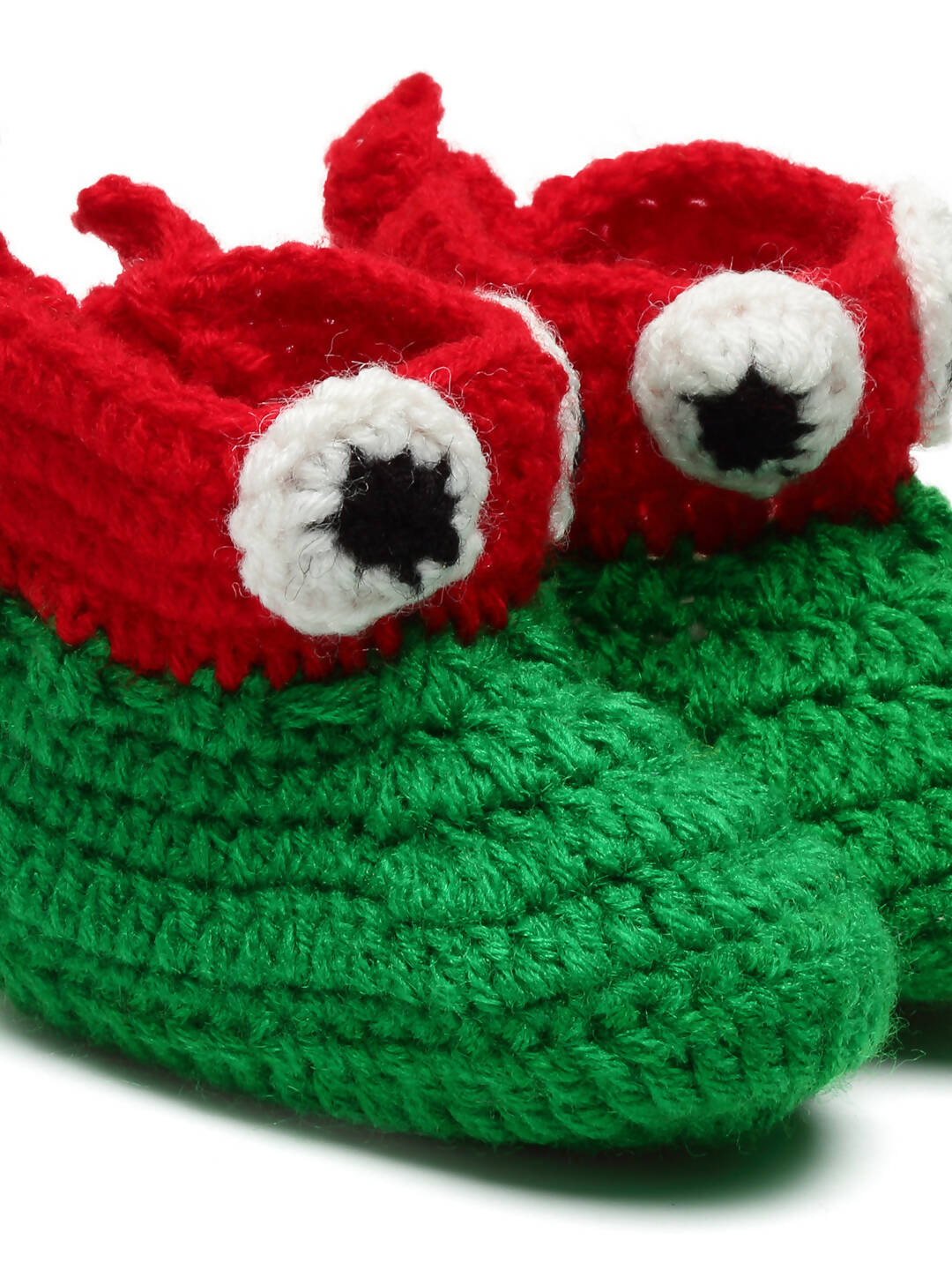 Chutput Kids Woollen Hand Knitted Superhero Detailed Booties - Green - Distacart