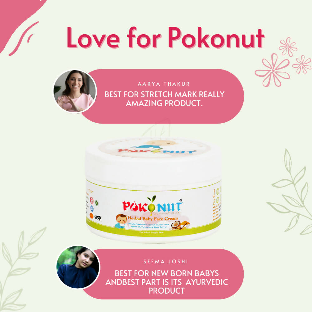 Pokonut Herbal Baby Face Cream - Distacart