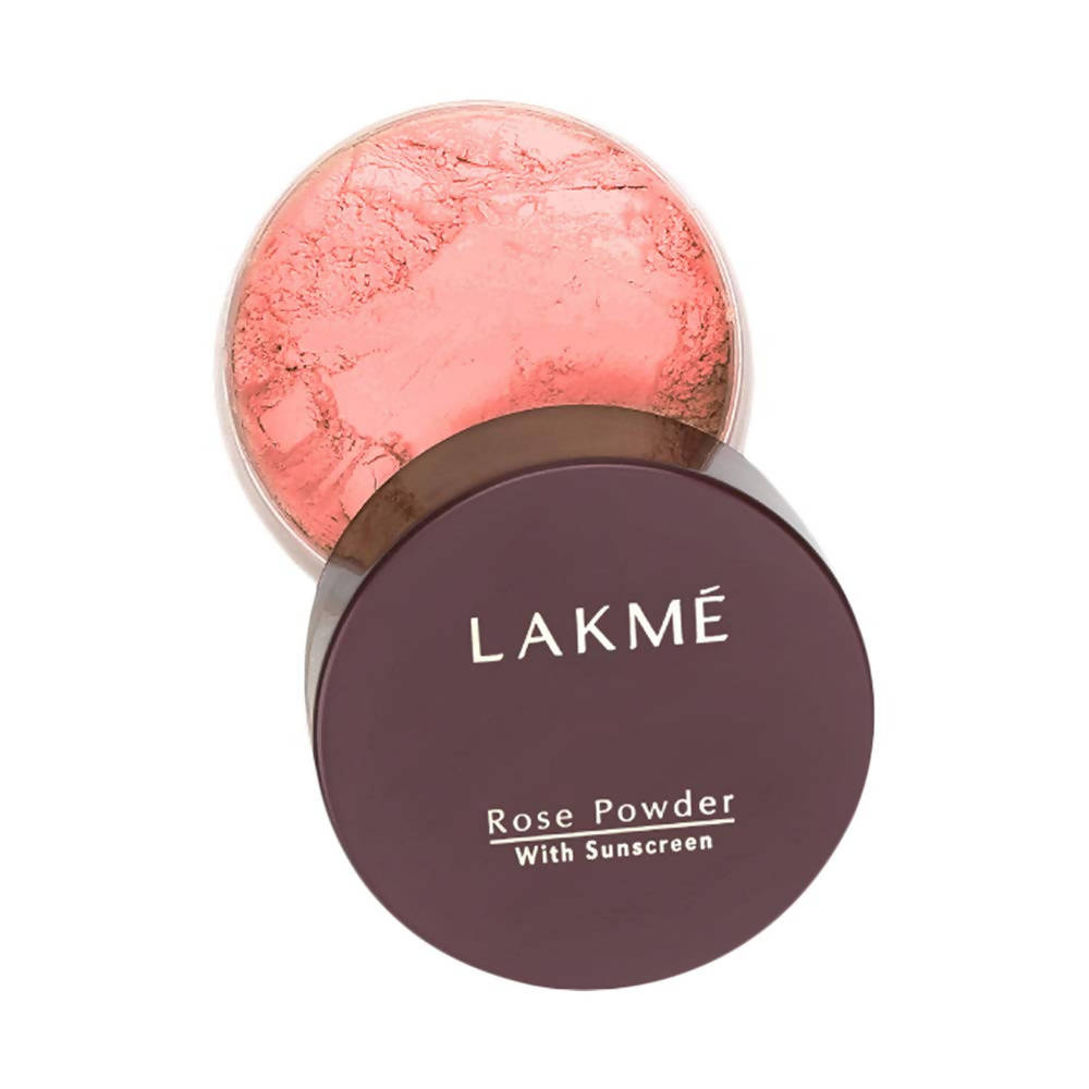 Lakme Rose Face Powder With Sunscreen - Warm Pink - Distacart