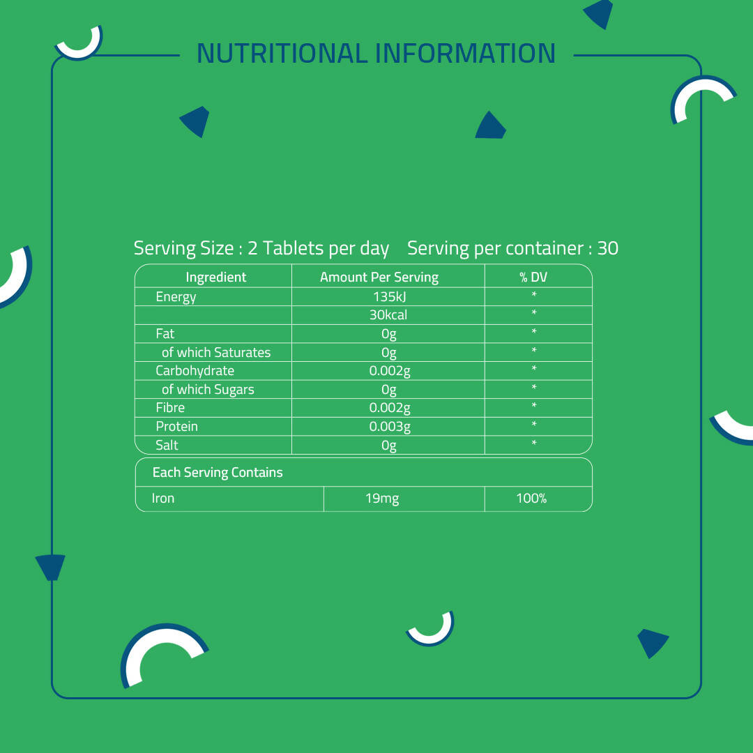 Laurik Plant Based Iron Tablets Increase Hemoglobin And Energy Booster - Distacart