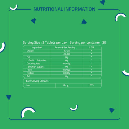 Laurik Plant Based Iron Tablets Increase Hemoglobin And Energy Booster - Distacart