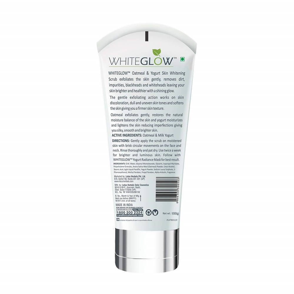 Herbals White Glow Oatmeal And Yogurt Skin Whitening Scrub - Distacart