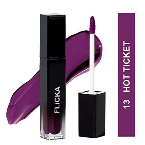 FLiCKA Set and Attack Liquid Matte Lipstick 13 Hot Ticket - Purple - Distacart